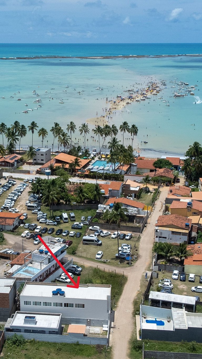 Moderno c/Varanda 100mts Praia c/Garagem e Cozinha