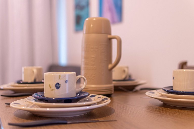 Flats Mar'Bella Conforto e Espaço para FAMÍLIA/ Cozinha Equi