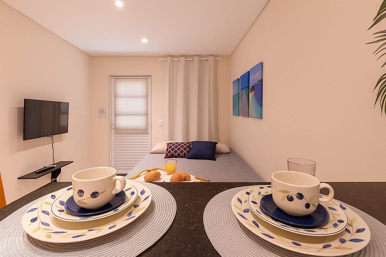 Estudio Mar´Bella Pertinho da Praia c/ Cozinha completa e Ga